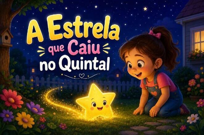 História infantil a estrela que caiu no quintal para alfabetização página 1